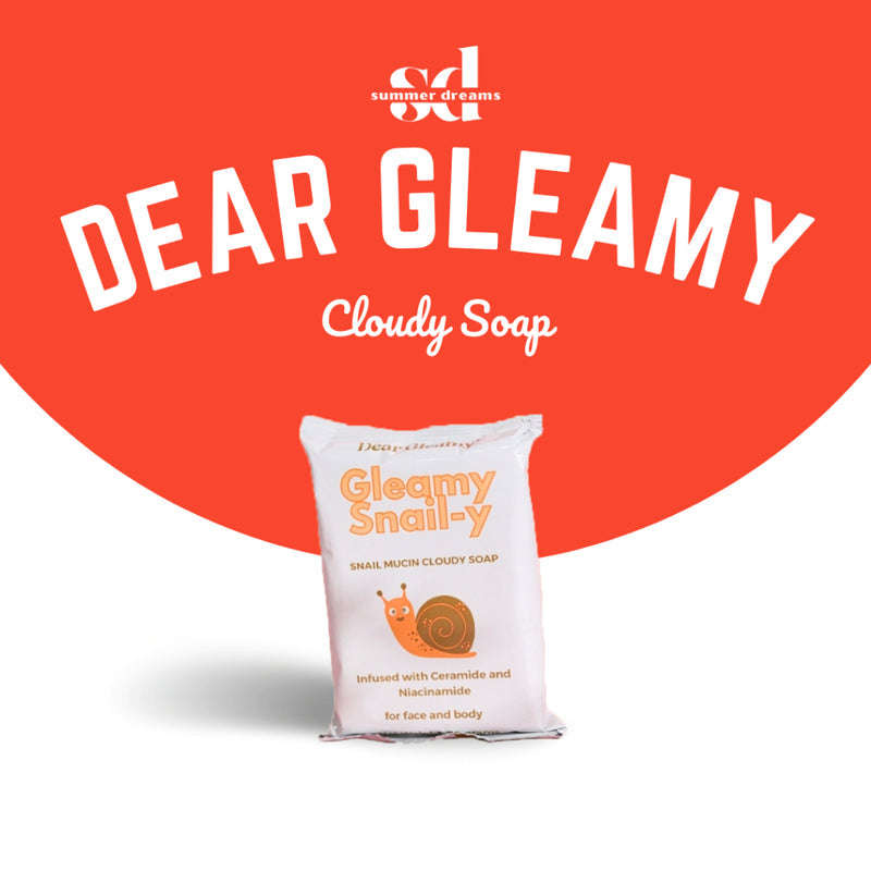 DEAR GLEAMY Snail-y Soap Snail Mucin Cloudy Soap Niacinamide Body Wash Bar Soap