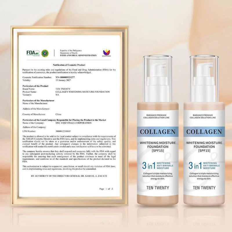 3 in 1 Collagen Whitening Moisture Foundation SPF 15