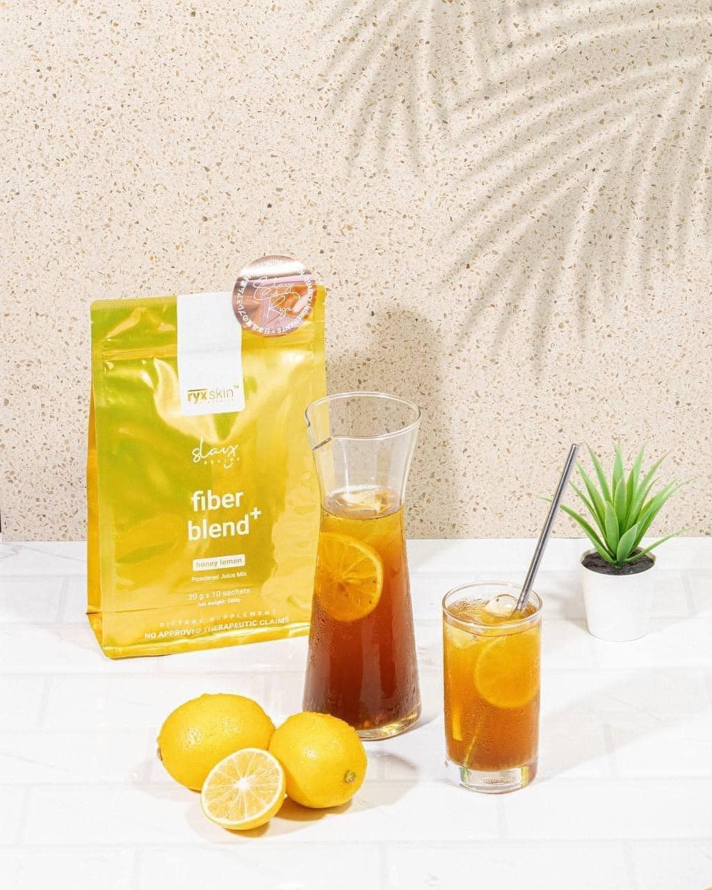 RyxSkin Drinks Fiber Blend Detox – Honey Lemon with Fiber, Aloe, Chia Seeds, Ginger & Green Tea 4.9 604 ratings 4K+ Sold