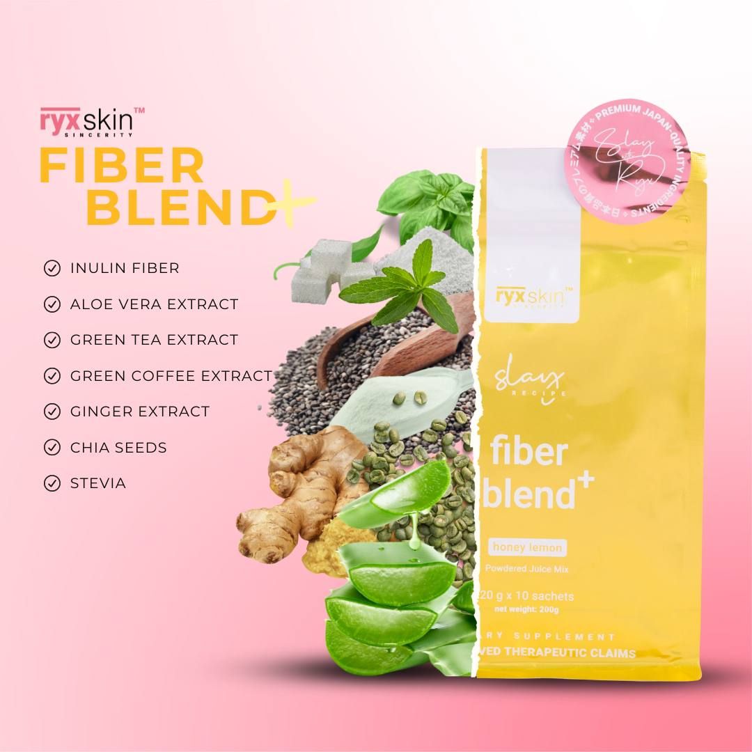 RyxSkin Drinks Fiber Blend Detox – Honey Lemon with Fiber, Aloe, Chia Seeds, Ginger & Green Tea 4.9 604 ratings 4K+ Sold