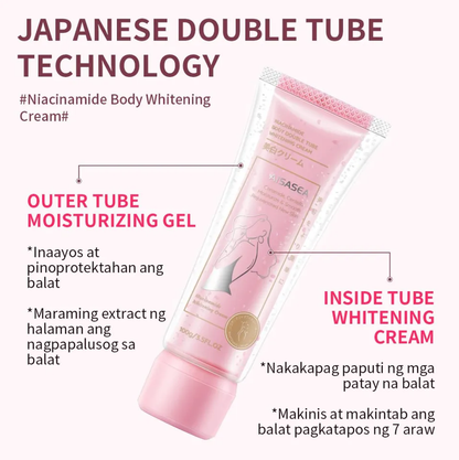 Niacinamide Double Tube Whitening Body Lotion 100g | Instant Brightening Cream