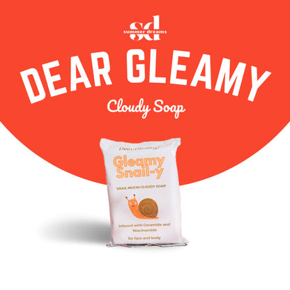 DEAR GLEAMY Snail-y Soap Snail Mucin Cloudy Soap Niacinamide Body Wash Bar Soap