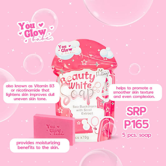 YOU GLOW BABE - BEAUTY WHITE SOAP | 10X POWER WHITENING |  5PCS PER PACK