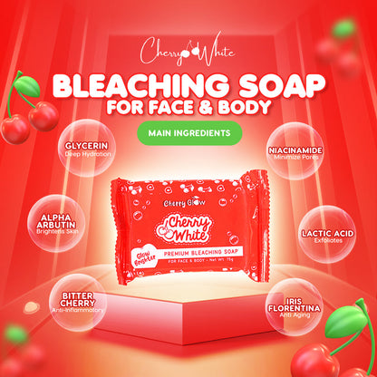 CHERRY WHITE GLOW PREMIUM BLEACHING SOAP | 10X POWER WHITENING | 5PCS PER PACK