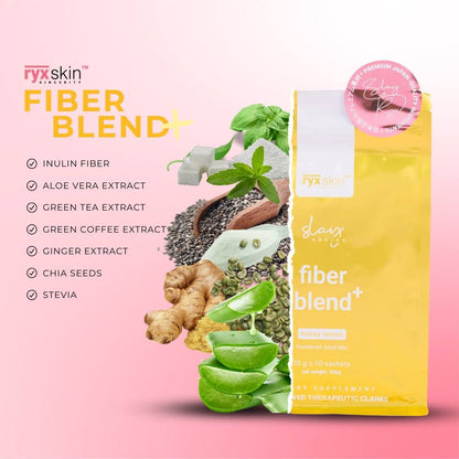 RyxSkin Drinks Fiber Blend Detox – Honey Lemon with Fiber, Aloe, Chia Seeds, Ginger & Green Tea  4.9  604 ratings 4K+ Sold