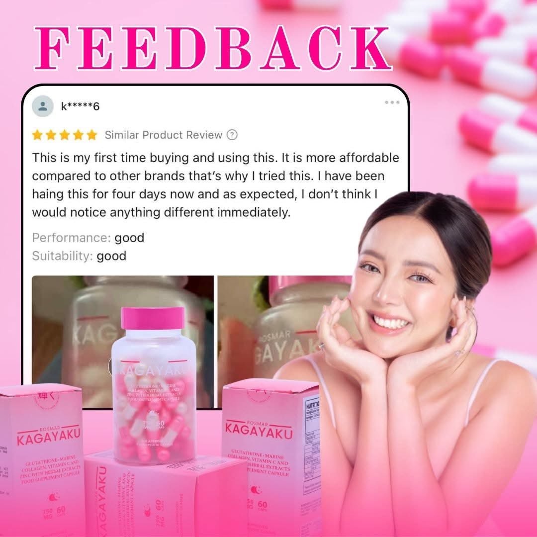 ROSMAR Kagayaku Capsule (GLUTATHIONE + COLLAGEN + ORAL SUNBLOCK + SLIMMING)
