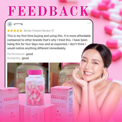 ROSMAR Kagayaku Capsule (GLUTATHIONE + COLLAGEN + ORAL SUNBLOCK + SLIMMING)
