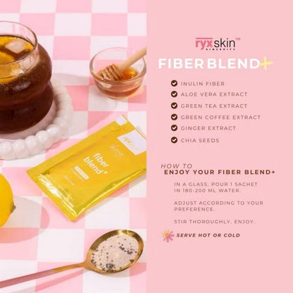 RyxSkin Drinks Fiber Blend Detox – Honey Lemon with Fiber, Aloe, Chia Seeds, Ginger & Green Tea  4.9  604 ratings 4K+ Sold