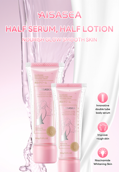 Niacinamide Double Tube Whitening Body Lotion 100g | Instant Brightening Cream