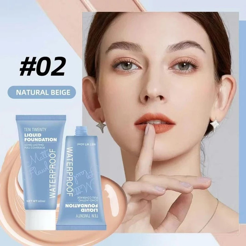 24 Hours Full Coverage Foundation Long Wear High Coverage HD Matte Liquid BB Cream Waterproof