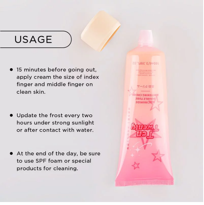 TEN TWENTY Niacinamide Double Tube Whitening Cream Brightening Body Care Lotion Instant Glow 100ML