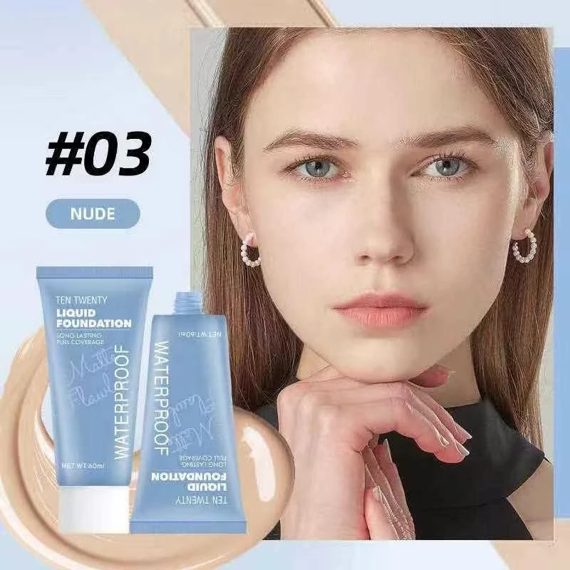 24 Hours Full Coverage Foundation Long Wear High Coverage HD Matte Liquid BB Cream Waterproof