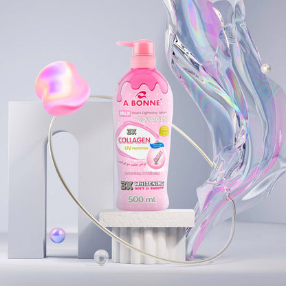 A Bonné Milk Power Lightening Lotion with Collagen | 500mL | Whitening & UV Protection for Smooth, Radiant Skin